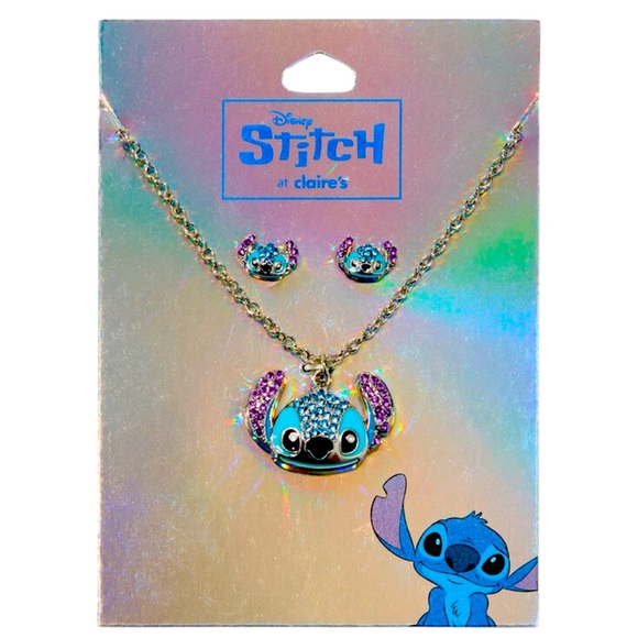 Disney Stitch Bling Earrings & Necklace Jewelry Set - NWT - Picture 2 of 3